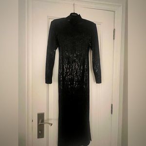 SMYTHE black dress sequin, size XS